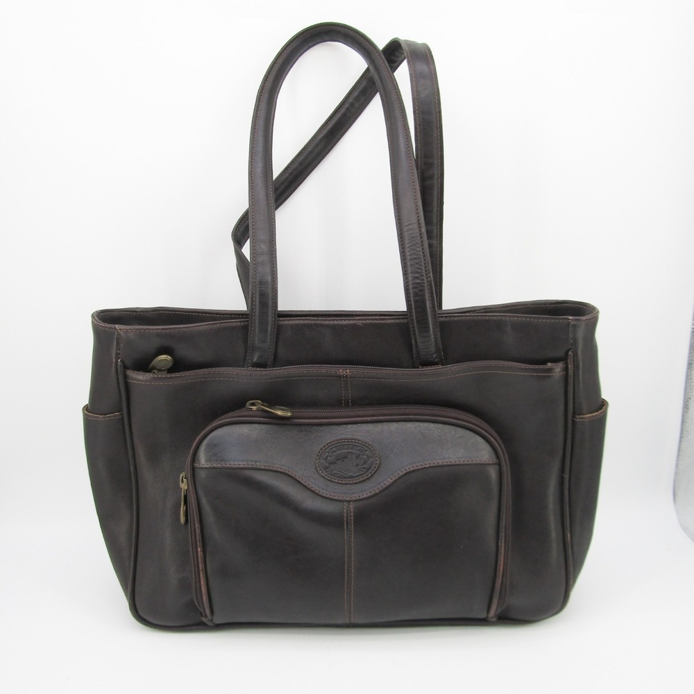 Santa Fe Dilana Briefcase Men's Leather Laptop Vintage Distress Dark brown